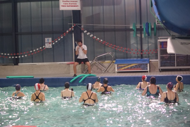 Entrainement aquagym, groupe